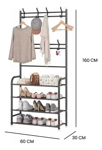 Miniatura 4 de Perchero 4 Niveles y Colgador Ropa Doble